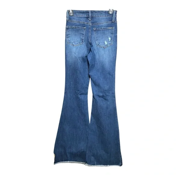 Women's Distressed Insane Gene Flare Jeans 0 - Picture 3 of 5
